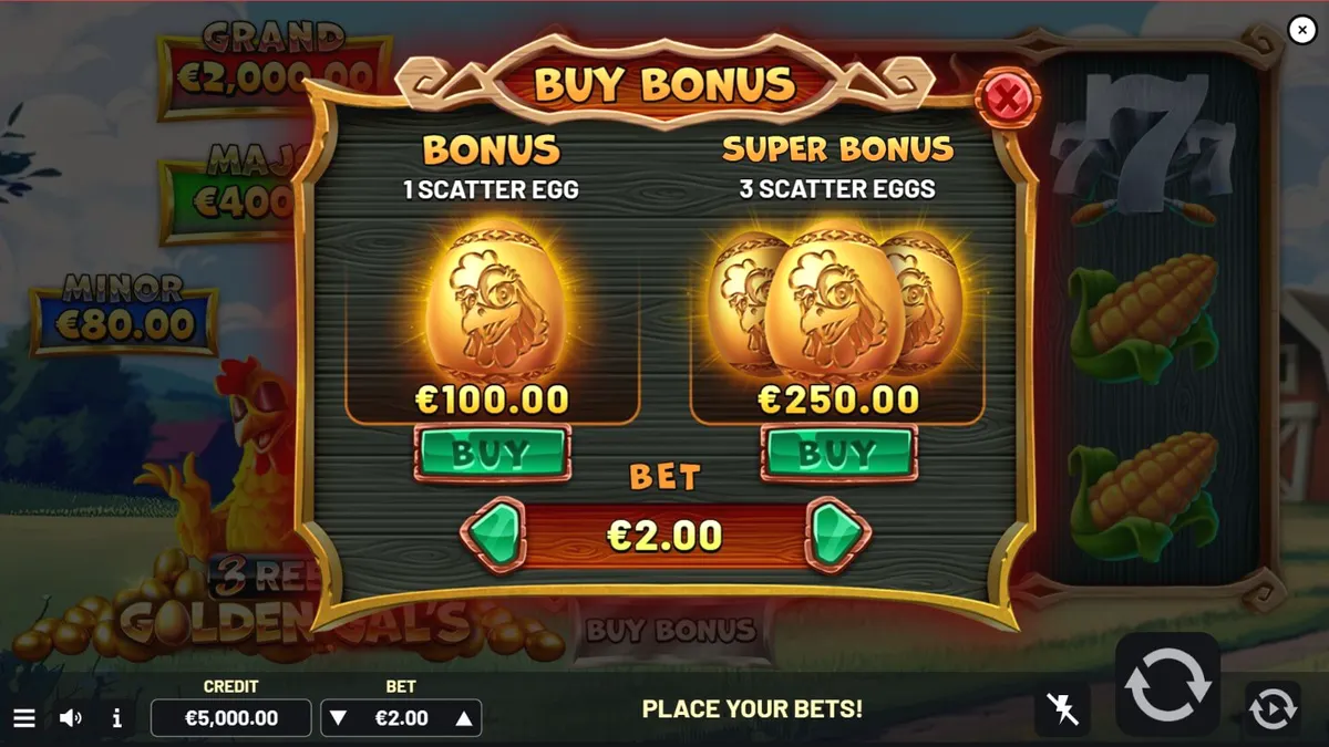Tampilan visual slot Golden Gal’s 3 Reels dengan tema pertanian yang cerah